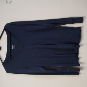 Vneck navy blue long sleeved tshirt